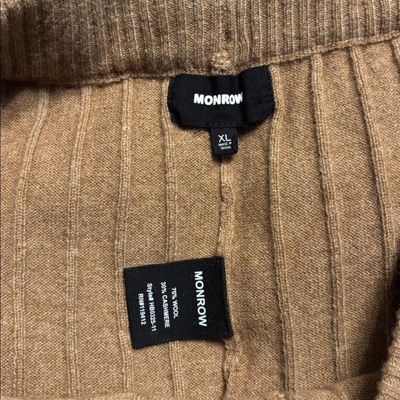 MONROW Sweater Rib Lounge Sweatpants - Picture 3 of 11